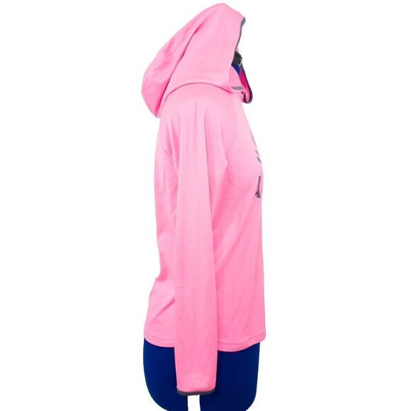 Under Armour Heat Gear Athletic Hoodie Neon Pink Youth Large - Picture 2 of 5